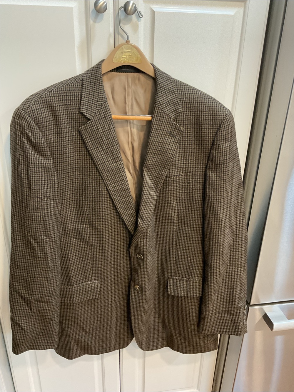 Chaps Brown Checked Sport Coat Blazer